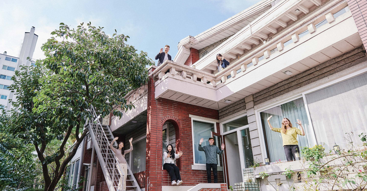 People near the house