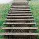 old wooden steps