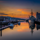 port at dusk in Cork