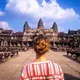Woman looking at the temple
