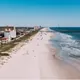 long sandy beach