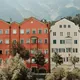 colorful houses lined us in a row on river