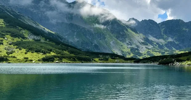 Lake and mountains