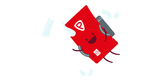 credit card logo flying