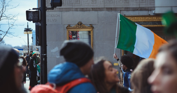 irish flag waving