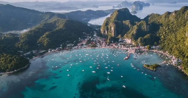 beautiful mountainous cove