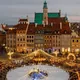 Christmas lights in city