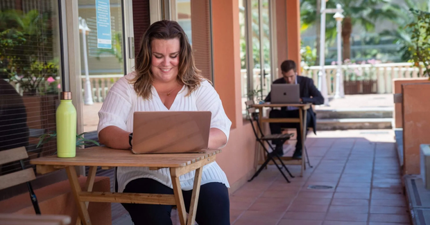 lady working on laptop