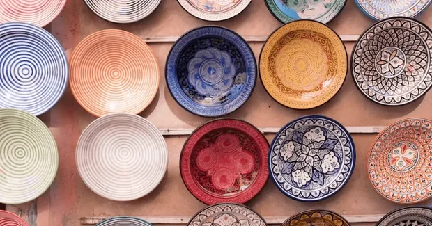 Beautiful Moroccan pottery and plates