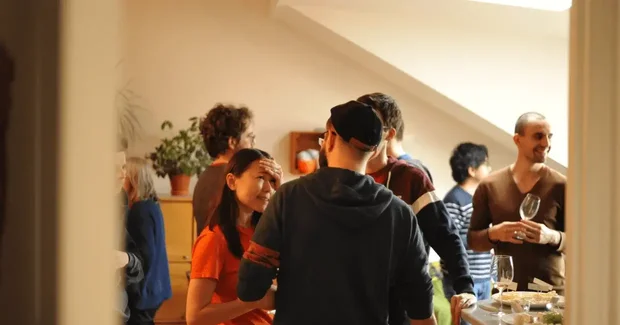 people at a meeting in greet in prague